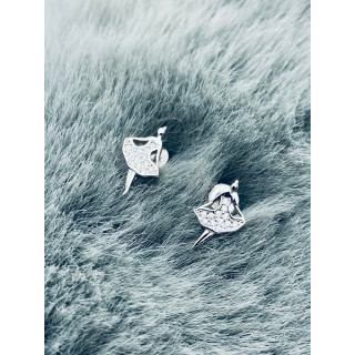Ballerina 925 Silber Ohrringe mit Zirkonia