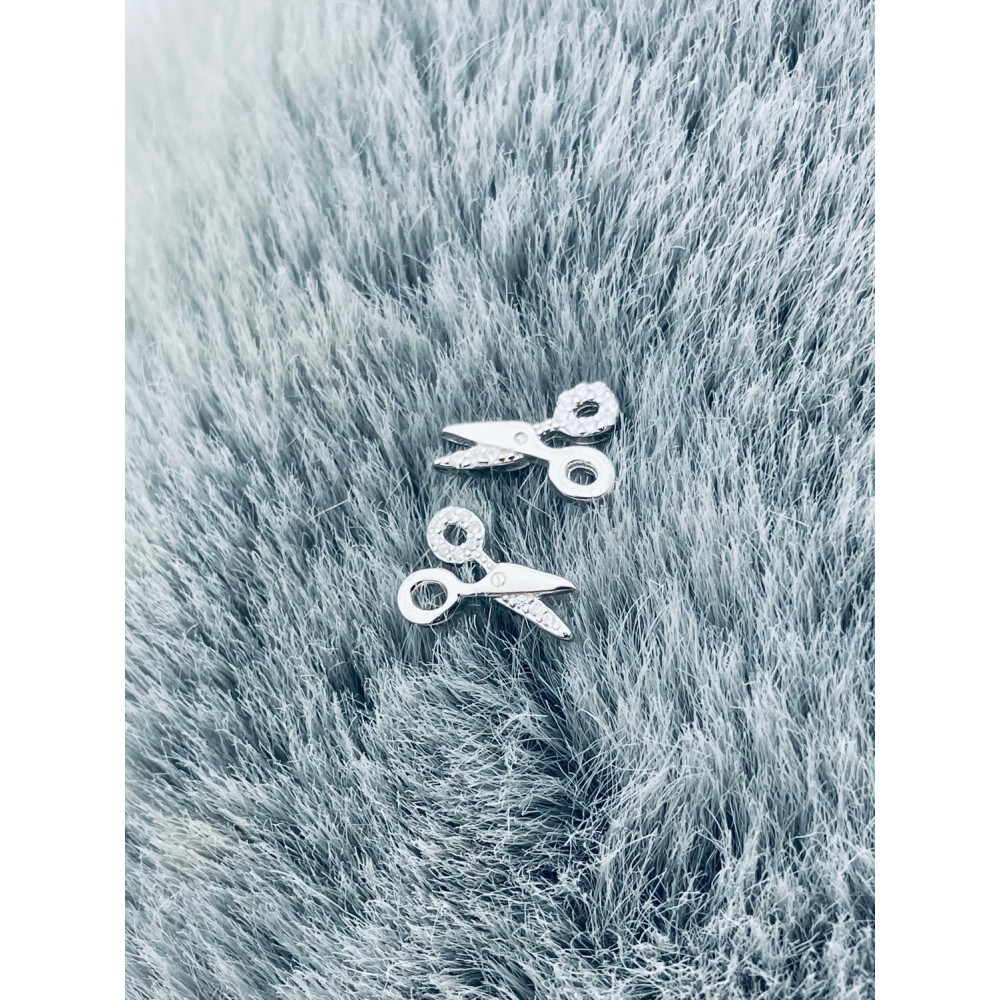 925 Silber Schere Ohrringe mit Zirkonia