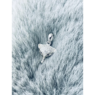 Fuchs 925 Silber Damen Medaillon Anhänger mit Zirkonia