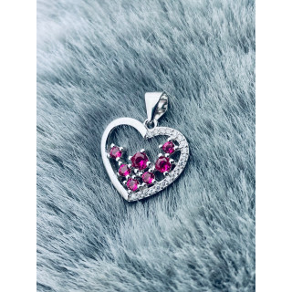 925 Silber Damen Medaillon Anhänger Herz mit Zirkonia