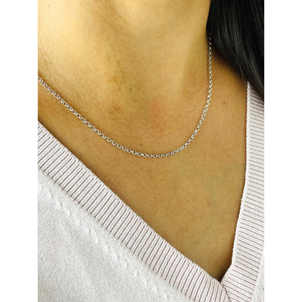 Srebrny łańcuszek ankier