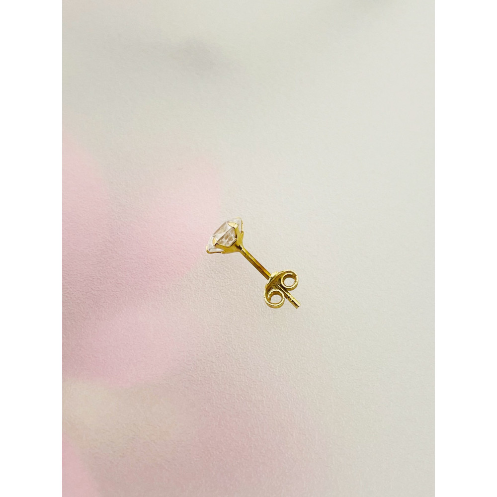 Goldohrring mit Zirkonia ein Ohrring Gold 585er 14KT