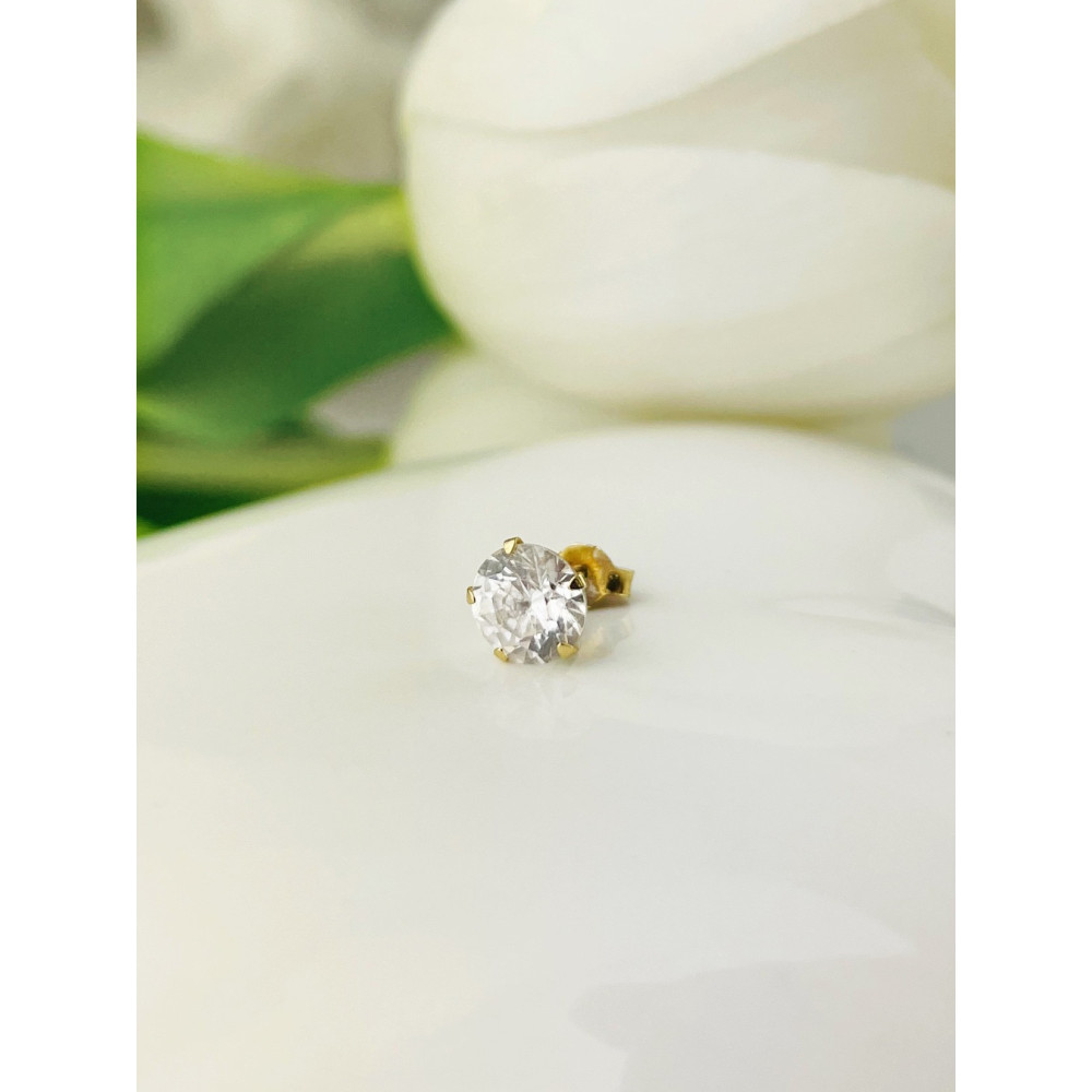 Goldohrring mit Zirkonia ein Ohrring Gold 585er 14KT