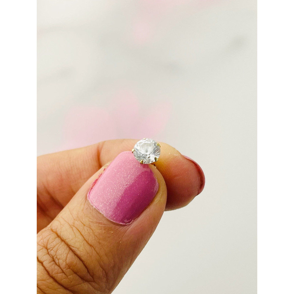 copy of Złote kolczyki przecinki z cyrkoniami