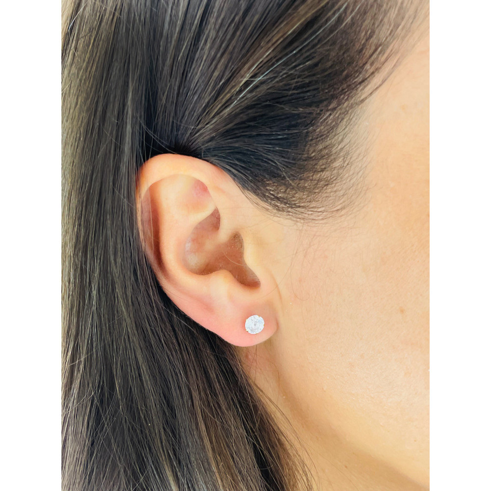 copy of Złote kolczyki przecinki z cyrkoniami