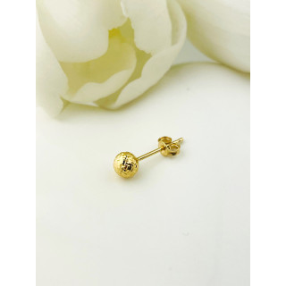 Kugel Gold-Ohrring ein Ohrring Gold 585er 14KT
