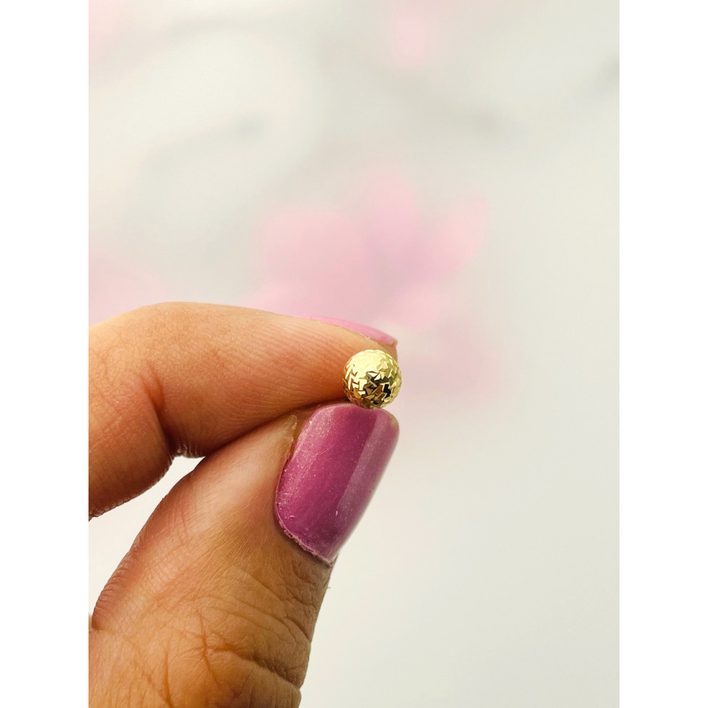 Kugel Gold-Ohrring ein Ohrring Gold 585er 14KT