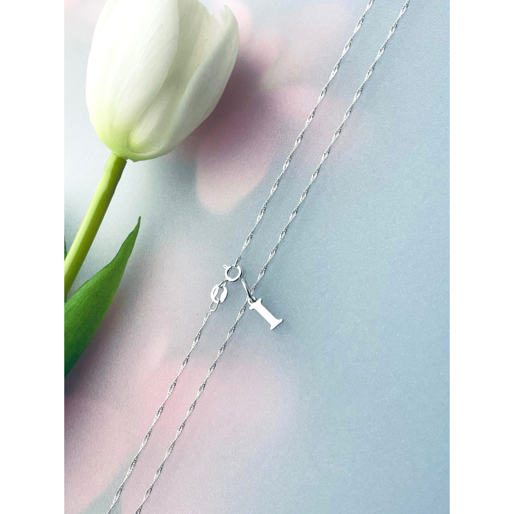 925 Silber Anhänger Buchstabe I Alphabet