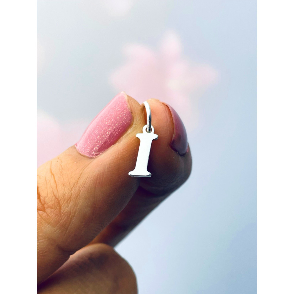 925 Silber Anhänger Buchstabe I Alphabet