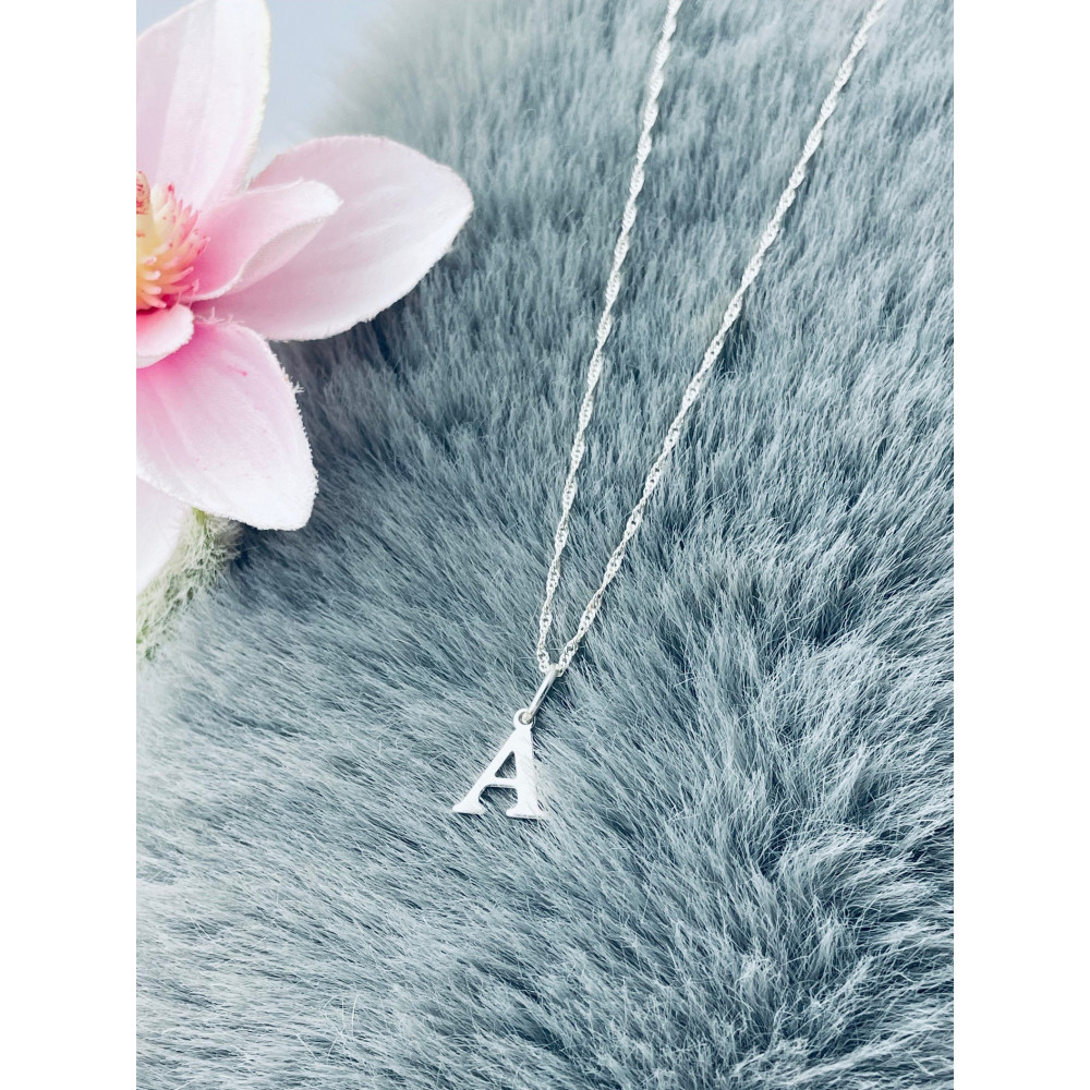 Srebrny wisiorek zawieszka literka A