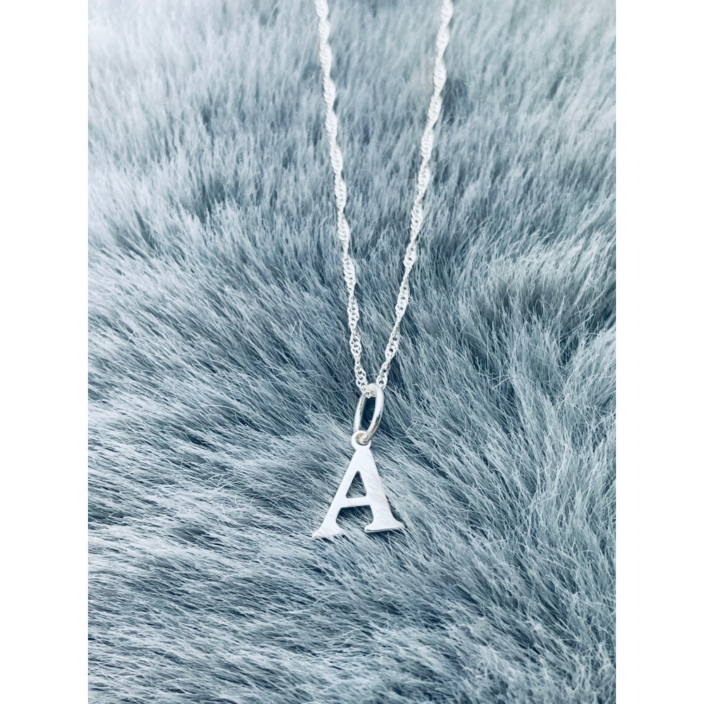 Srebrny wisiorek zawieszka literka A