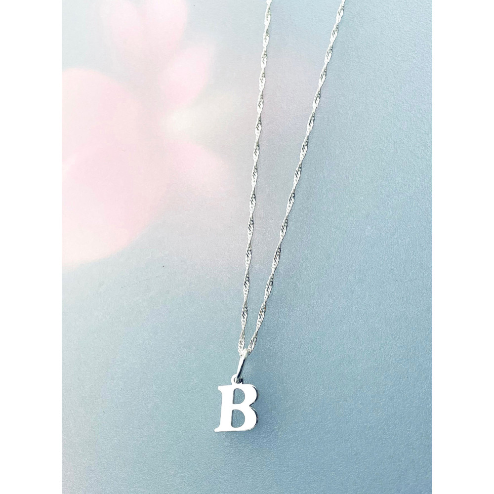 925 Silber Anhänger Buchstabe B Alphabet