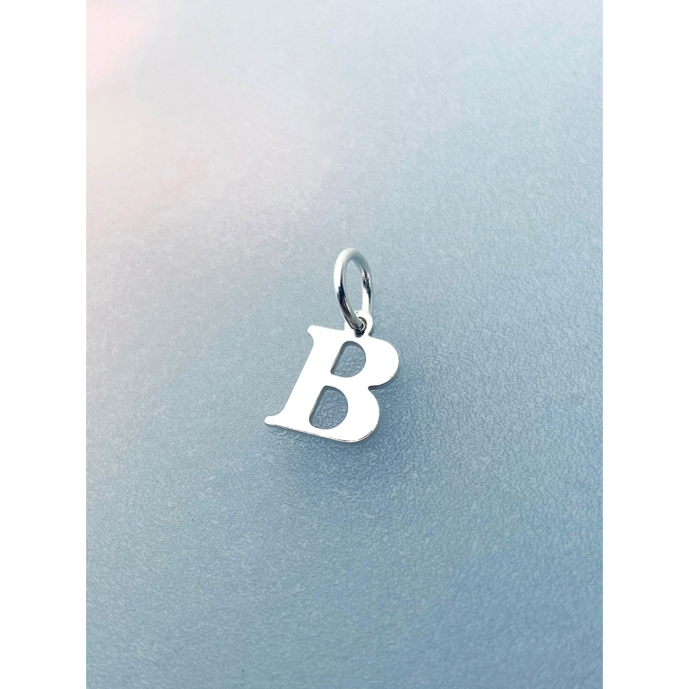 925 Silber Anhänger Buchstabe B Alphabet
