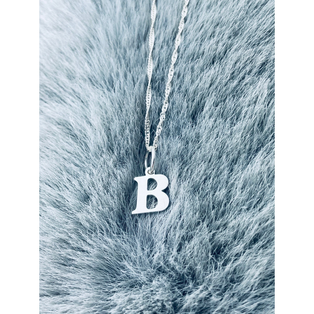 925 Silber Anhänger Buchstabe B Alphabet