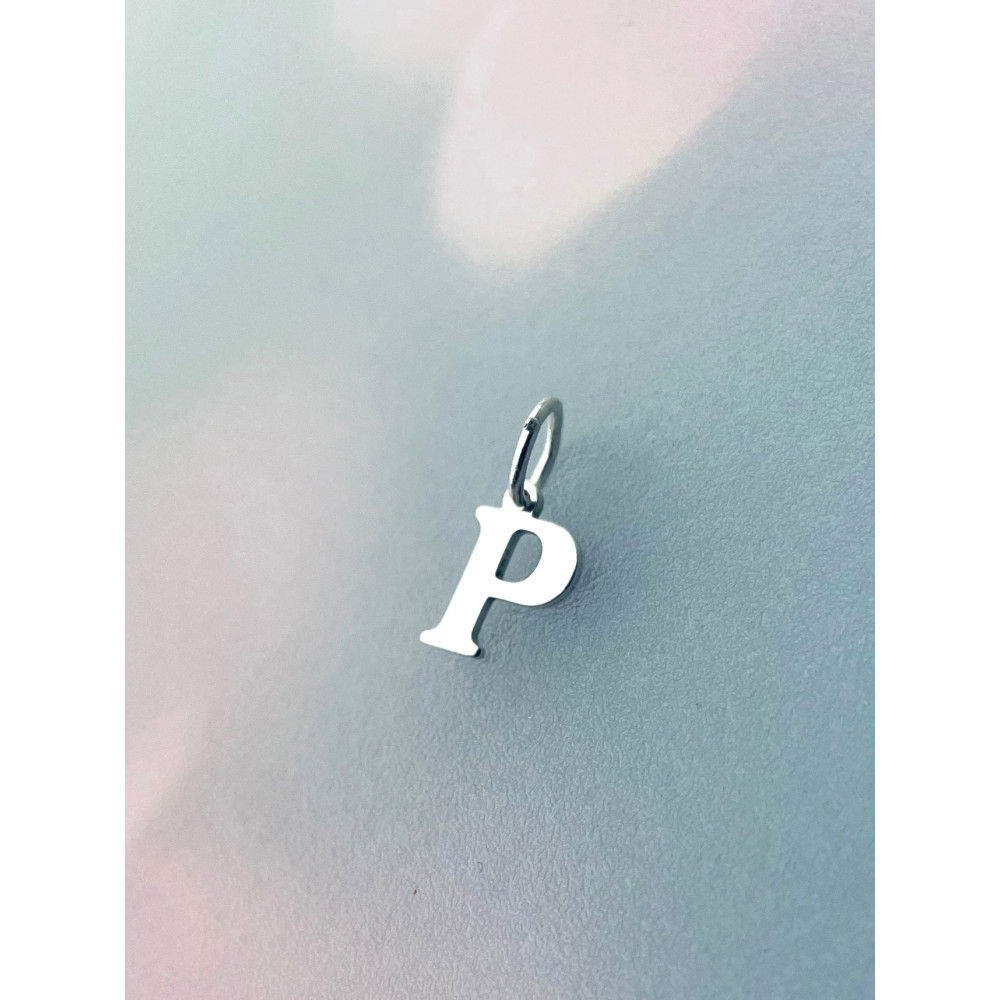 925 Silber Anhänger Buchstabe P Alphabet
