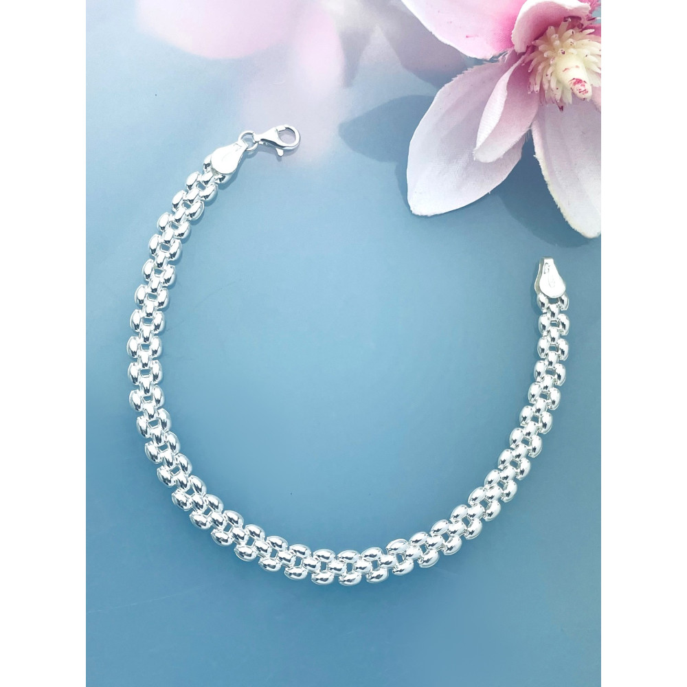 925 Silber Kugel Armband