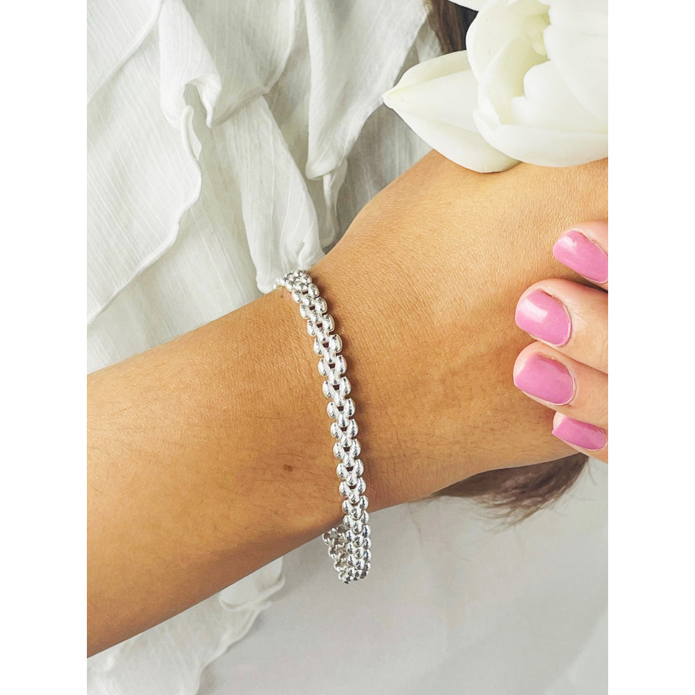 925 Silber Kugel Armband