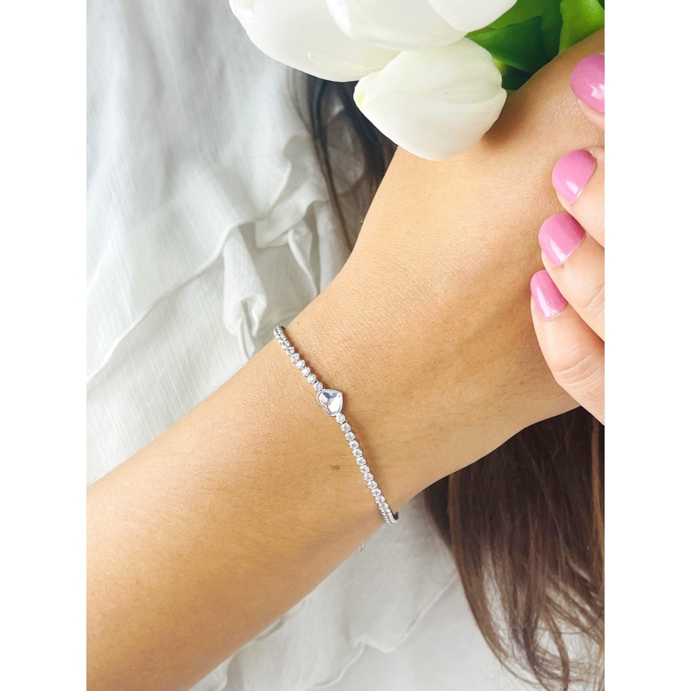 copy of Złota bransoletka celebrytka serce nieskończoność