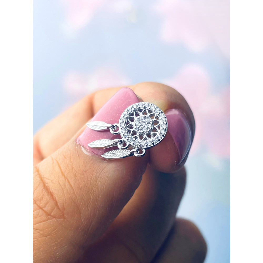 925 Silber Traumfänger Ohrringe mit Zirkonia