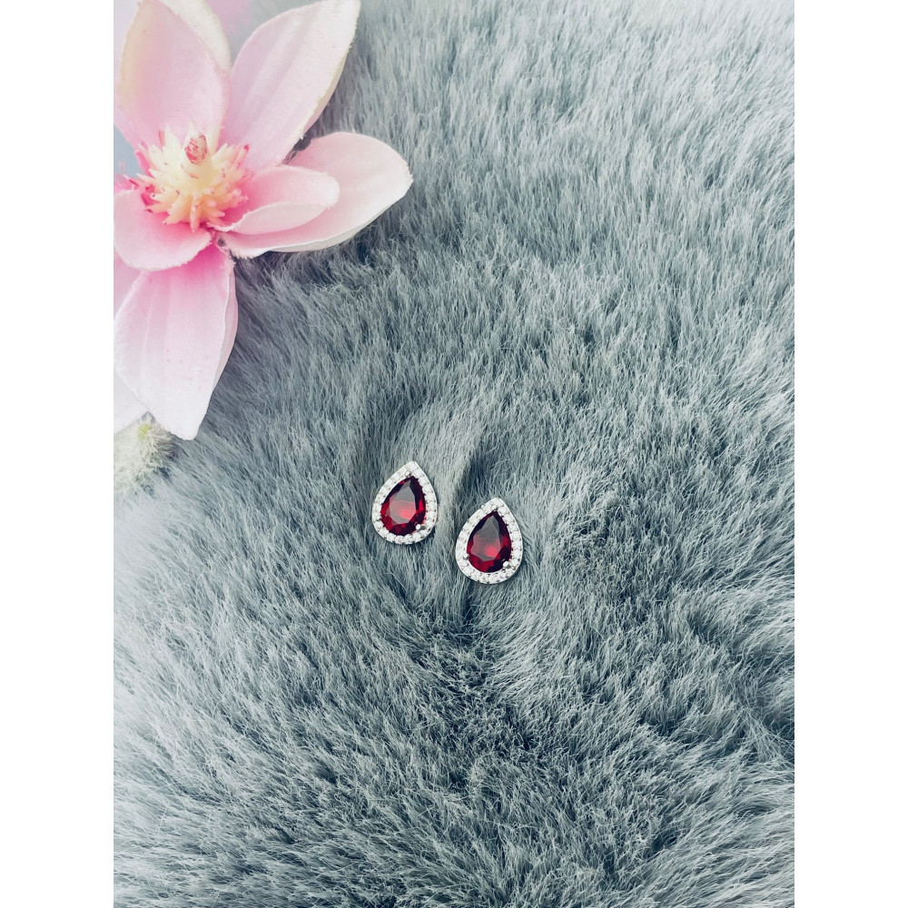 Träne 925 Silber Ohrringe mit Zirkonia