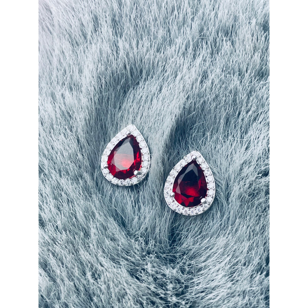 Träne 925 Silber Ohrringe mit Zirkonia