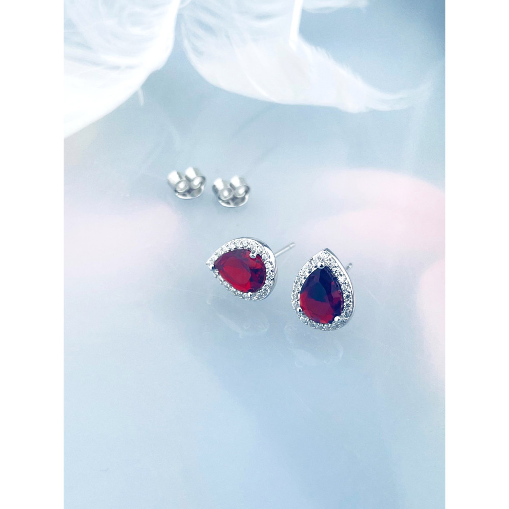 Träne 925 Silber Ohrringe mit Zirkonia