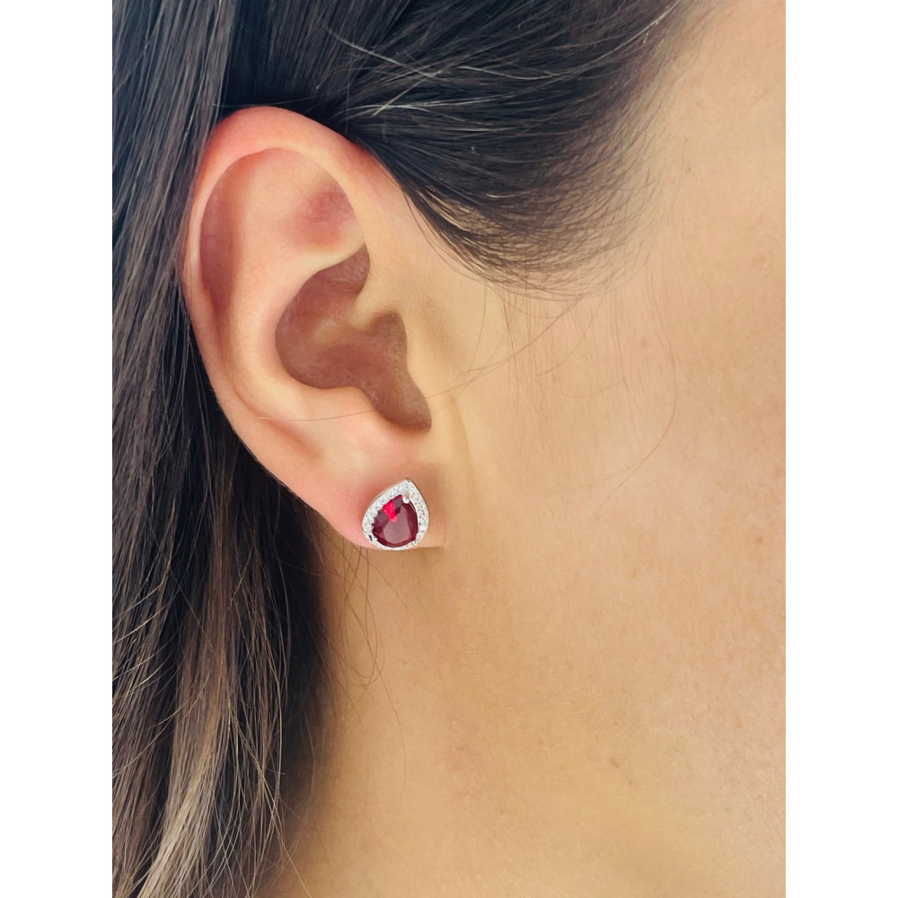 Träne 925 Silber Ohrringe mit Zirkonia