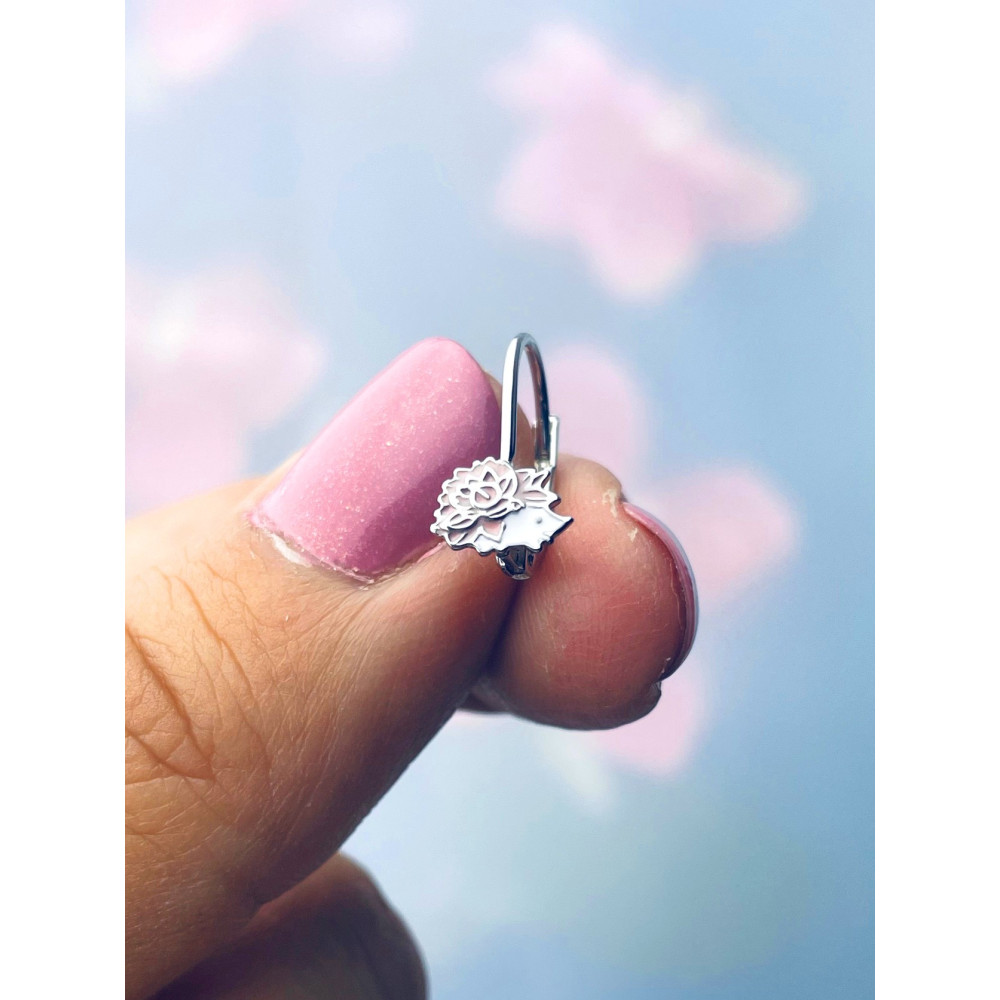 925 Silber Igel Ohrringe