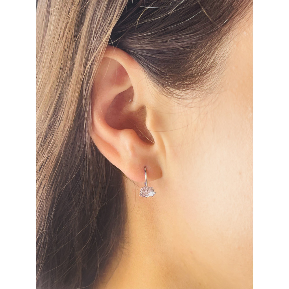 925 Silber Igel Ohrringe