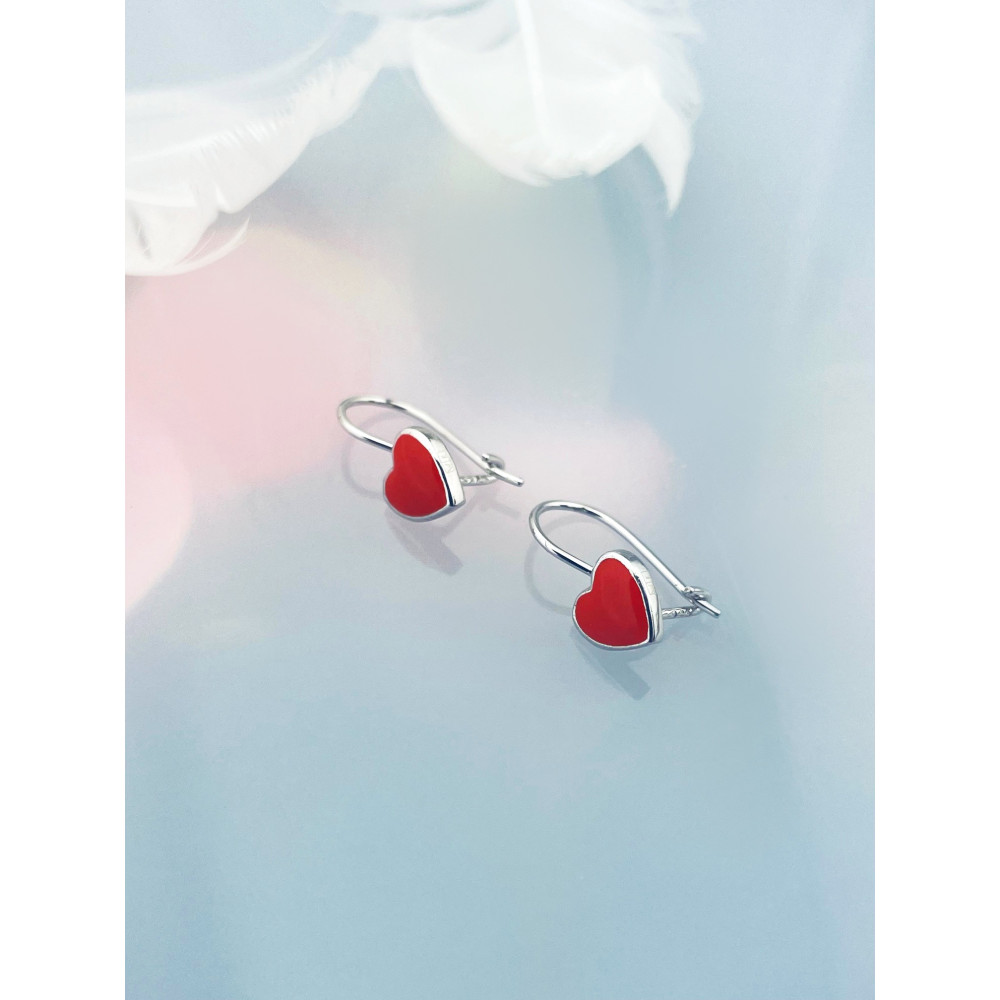 925 Silber Herz Ohrringe