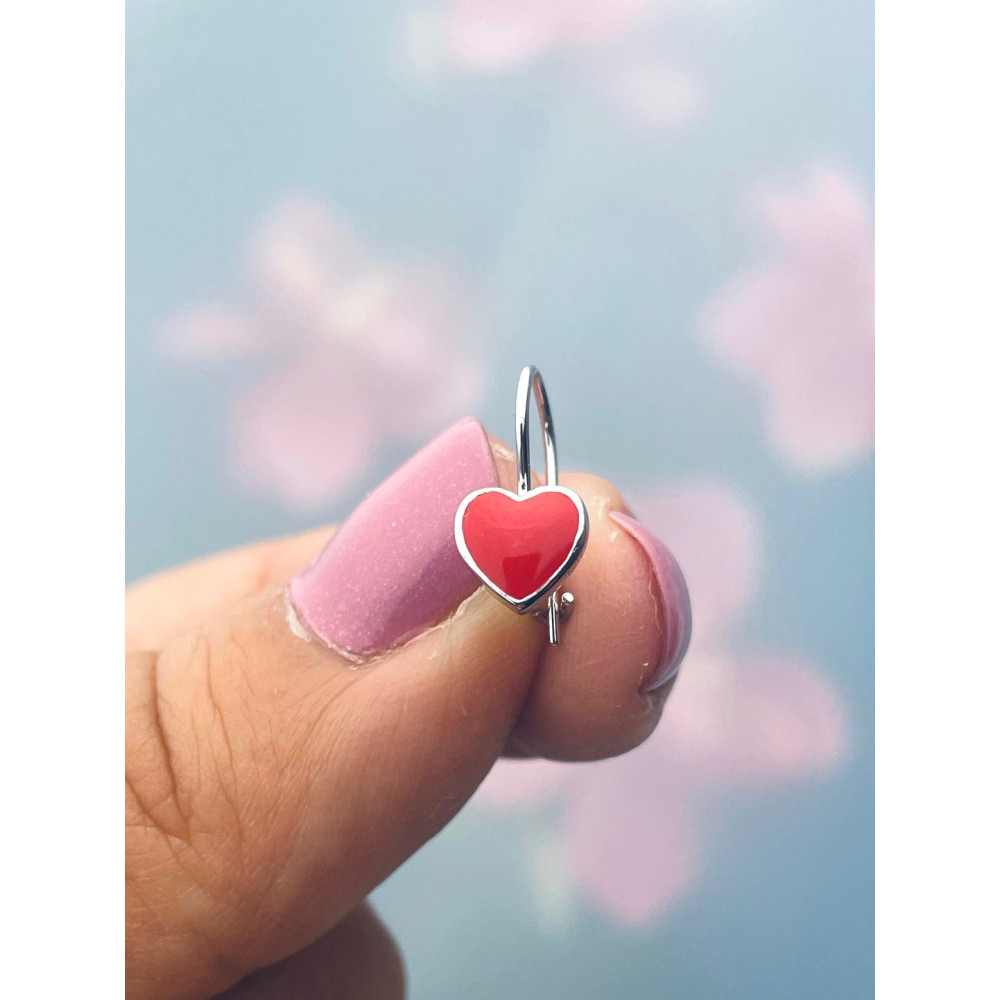 925 Silber Herz Ohrringe