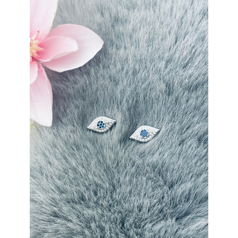 925 Silber Auge Ohrringe mit Zirkonia