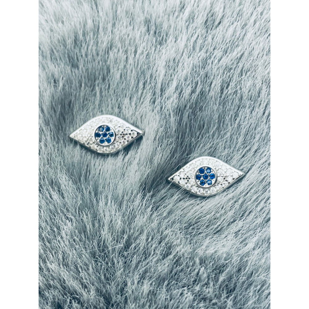 925 Silber Auge Ohrringe mit Zirkonia
