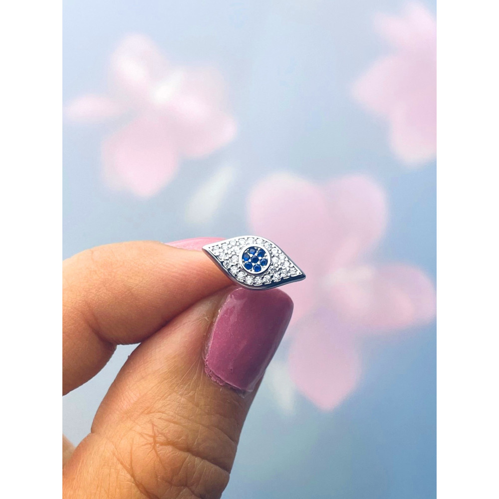 925 Silber Auge Ohrringe mit Zirkonia