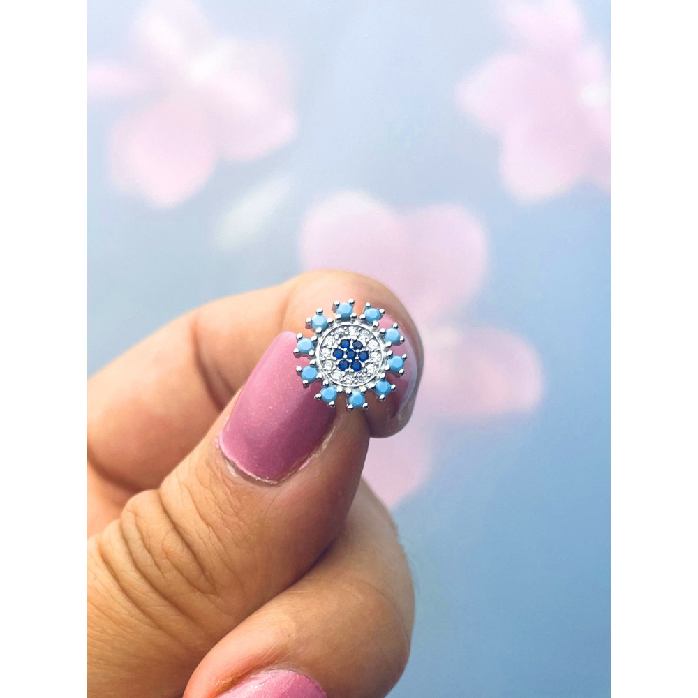 925 Silber Mandala Ohrringe mit Zirkonia