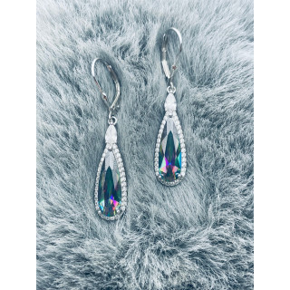 Träne 925 Silber Ohrringe mit Zirkonia