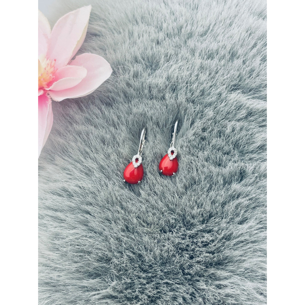 copy of Złote kolczyki przecinki z cyrkoniami