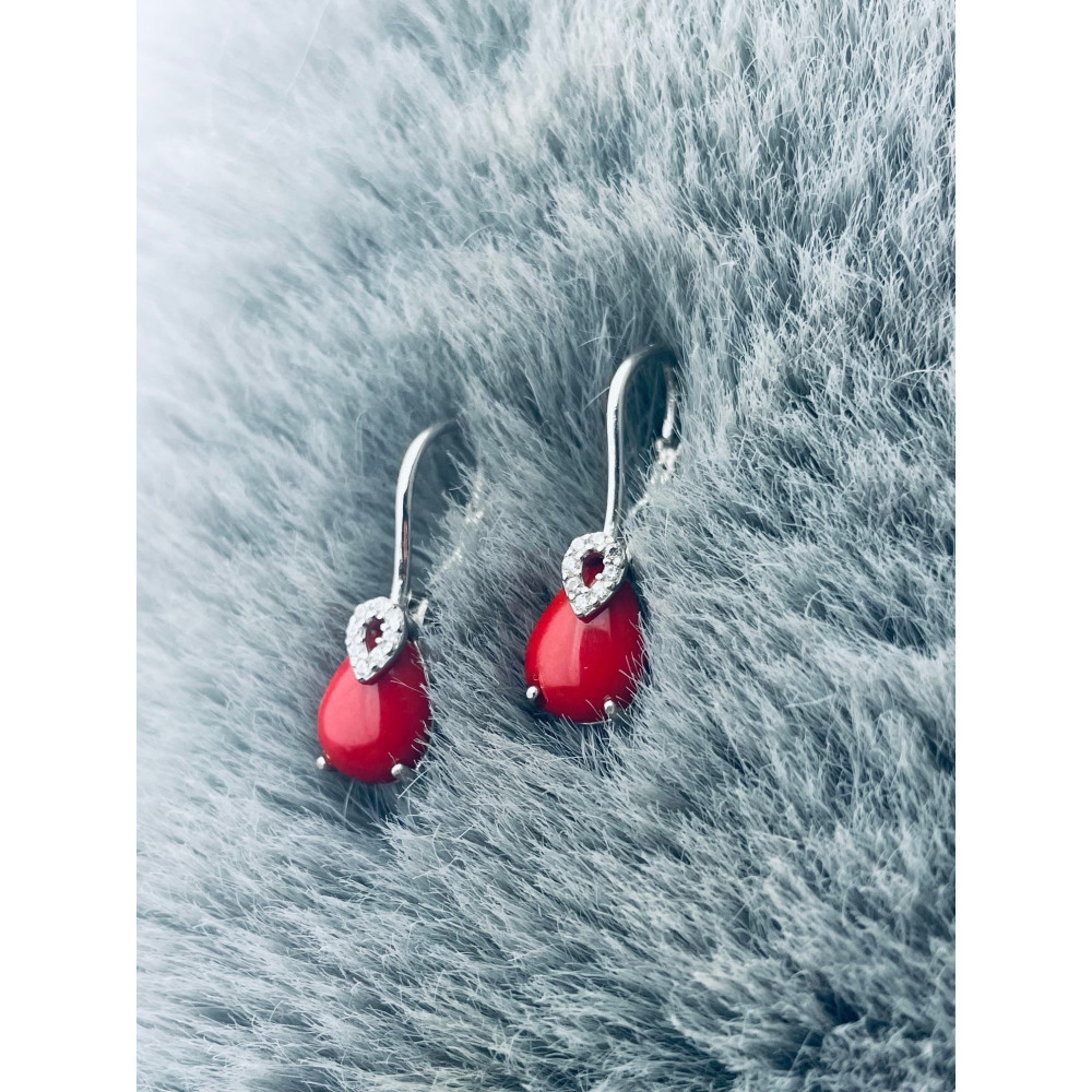 copy of Złote kolczyki przecinki z cyrkoniami