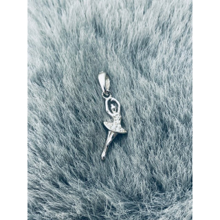Ballerina 925 Silber Damen Medaillon Anhänger mit Zirkonia