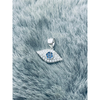 Auge 925 Silber Damen Medaillon Anhänger mit Zirkonia