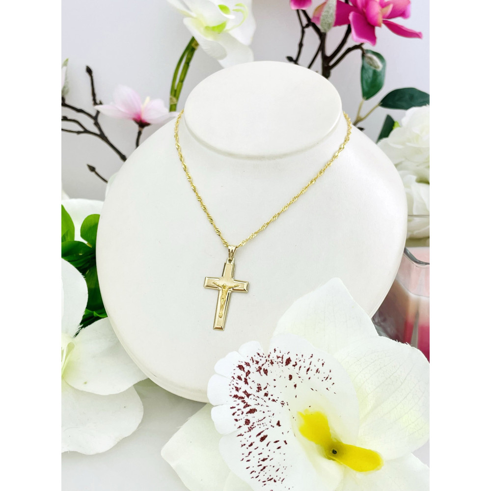 Złoty krzyżyk Pan Jezus