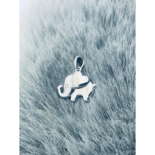 Elefant 925 Silber Damen Medaillon Anhänger mit Zirkonia