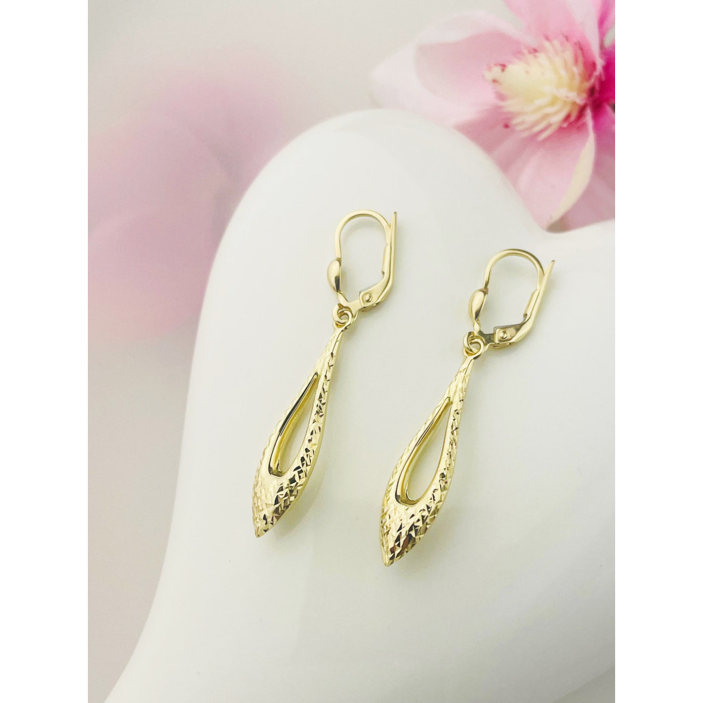 Gold Ohrringe Ohrhänger Ohrstecker Ohrschmuck Paar Gelbgold 585er 14KT