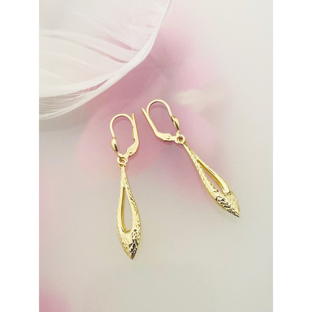 Gold Ohrringe Ohrhänger Ohrstecker Ohrschmuck Paar Gelbgold 585er 14KT