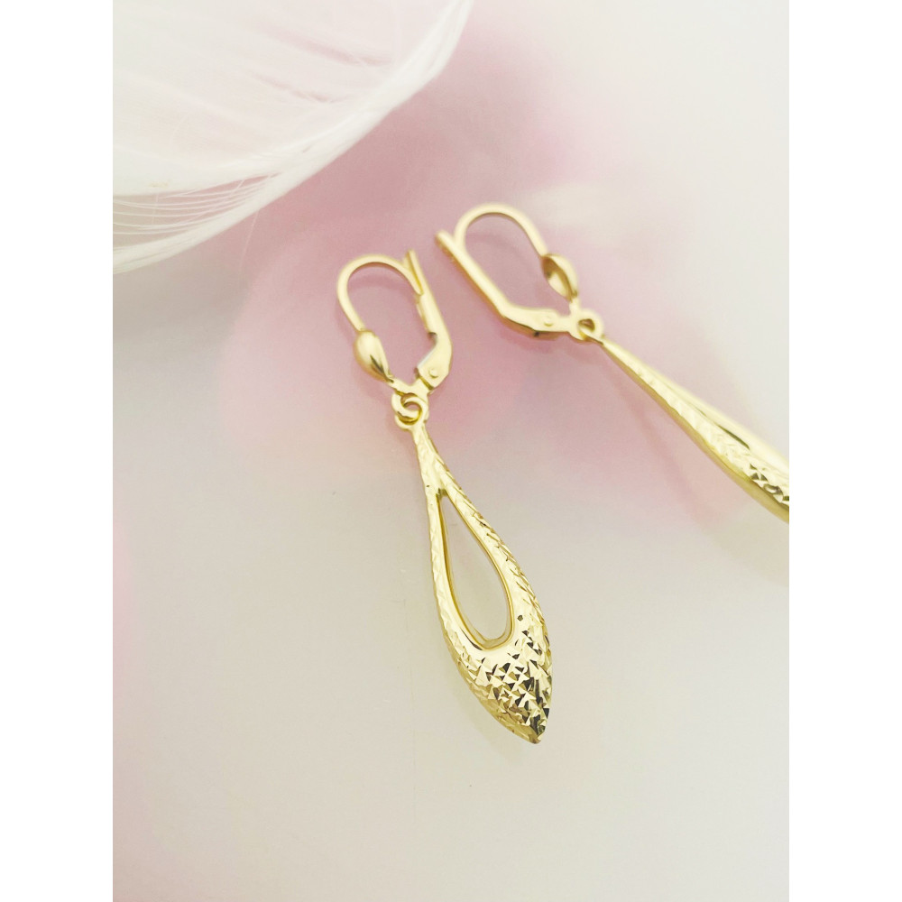 Gold Ohrringe Ohrhänger Ohrstecker Ohrschmuck Paar Gelbgold 585er 14KT