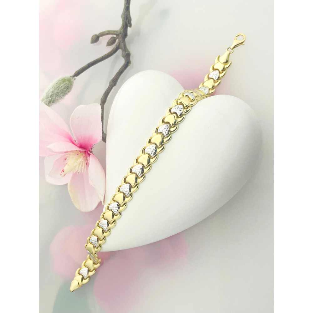 Herz Damen Goldarmband Armband Armkette Gelbgold 585er 14KT