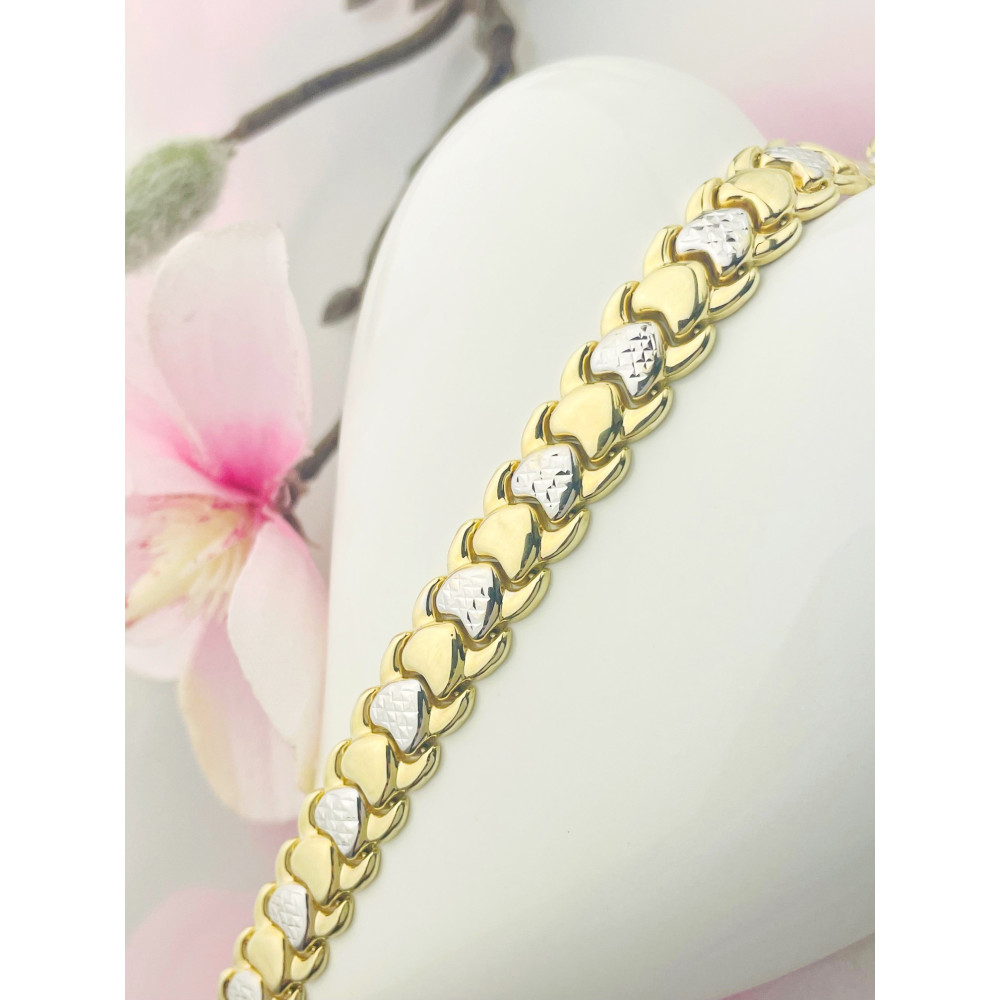 Herz Damen Goldarmband Armband Armkette Gelbgold 585er 14KT