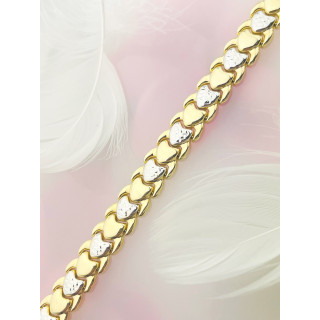 Herz Damen Goldarmband Armband Armkette Gelbgold 585er 14KT