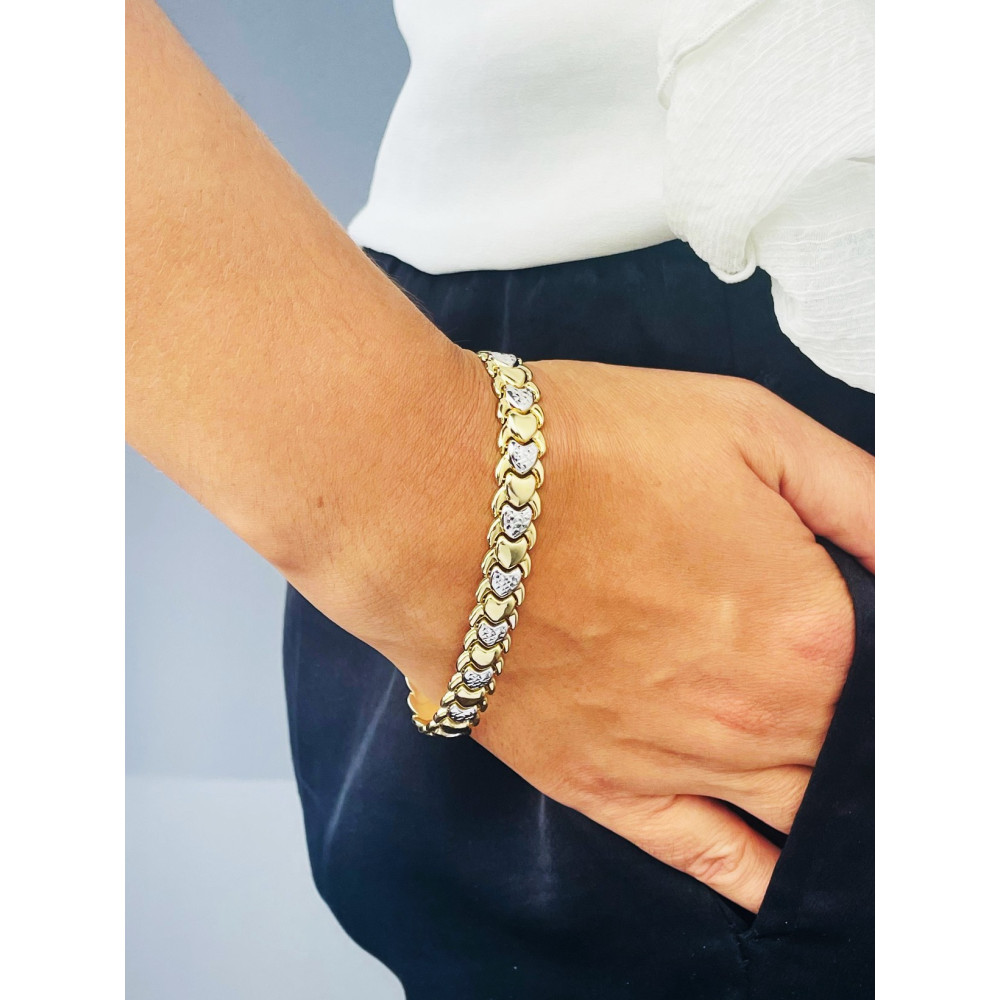 Herz Damen Goldarmband Armband Armkette Gelbgold 585er 14KT