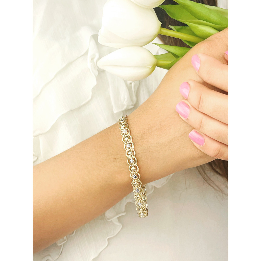 Damen Goldarmband Armband Armkette Gelbgold 14KT 585er